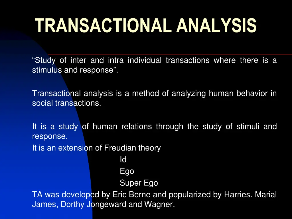transactional analysis