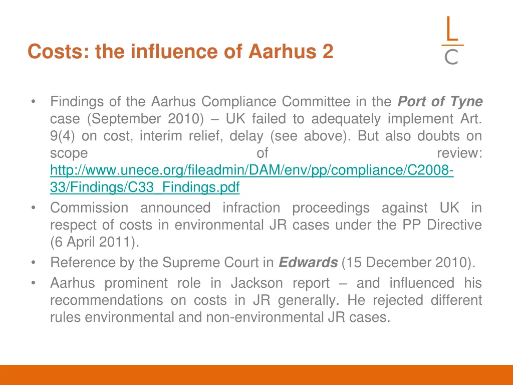 costs the influence of aarhus 2