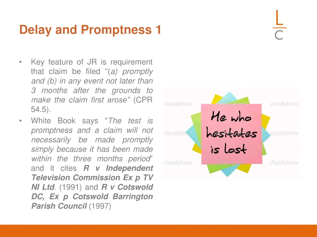 delay and promptness 1
