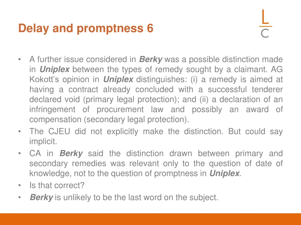 delay and promptness 6