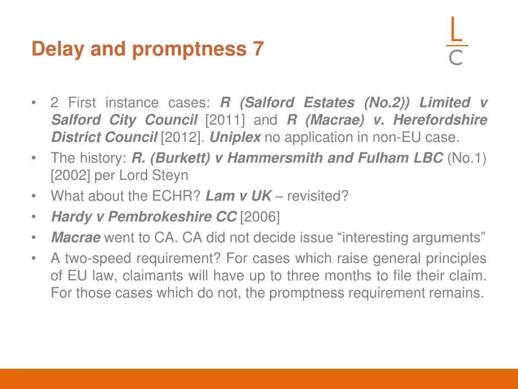 delay and promptness 7