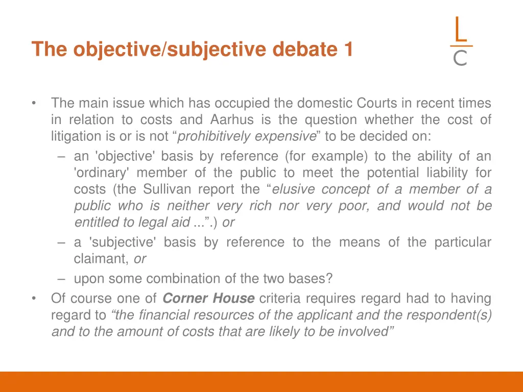 the objective subjective debate 1