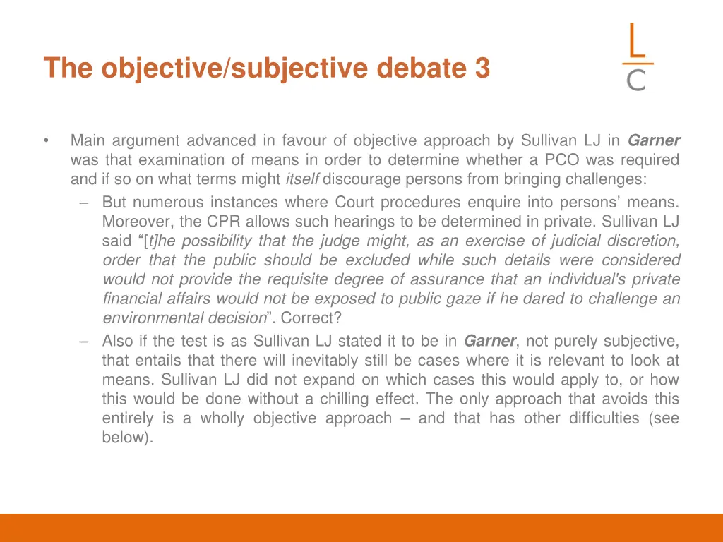 the objective subjective debate 3
