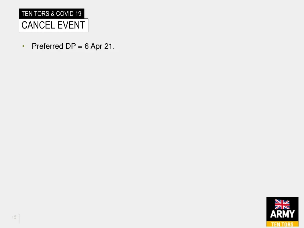 ten tors covid 19 cancel event