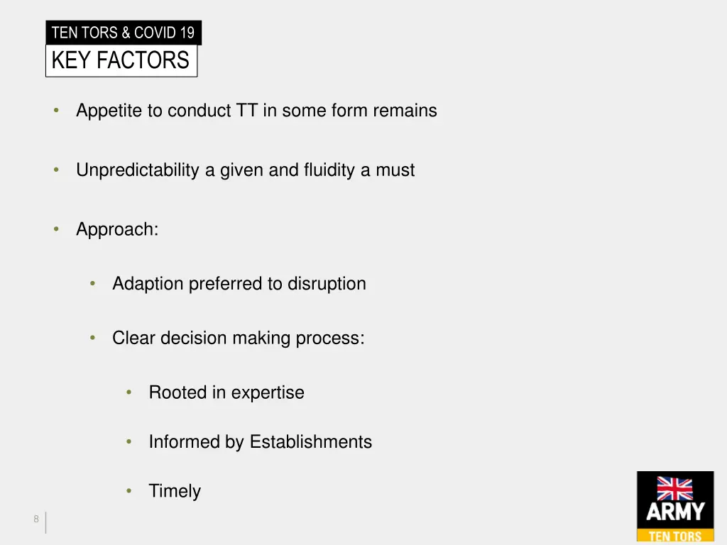 ten tors covid 19 key factors