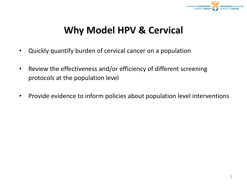 why model hpv cervical