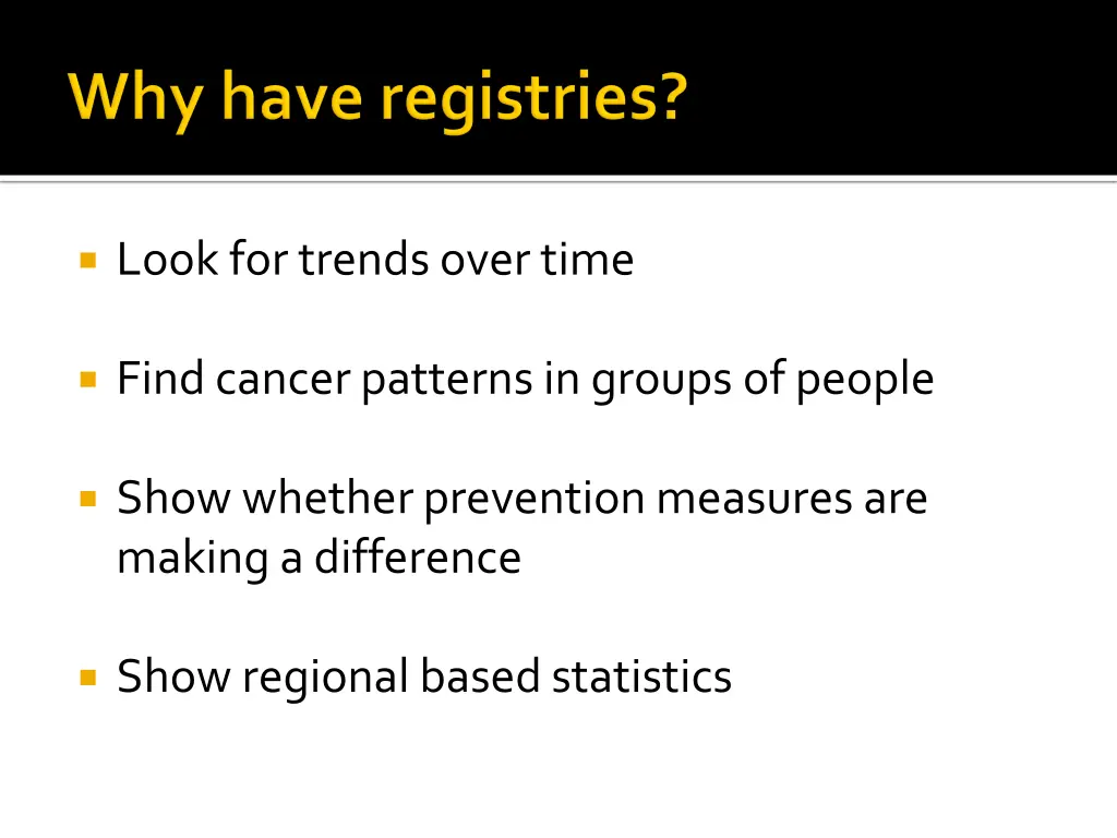 look for trends over time