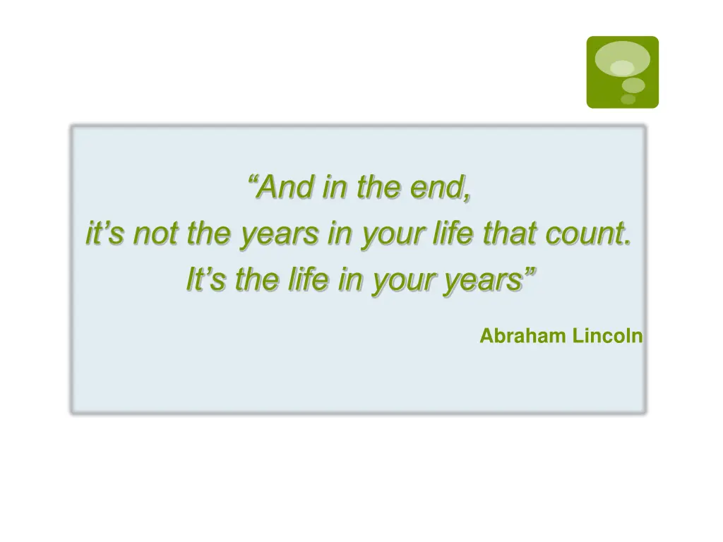 and in the end