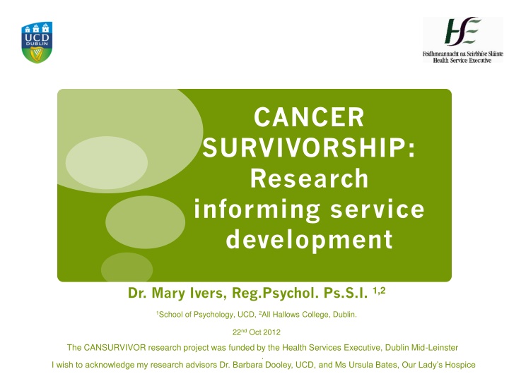 cancer survivorship research informing service