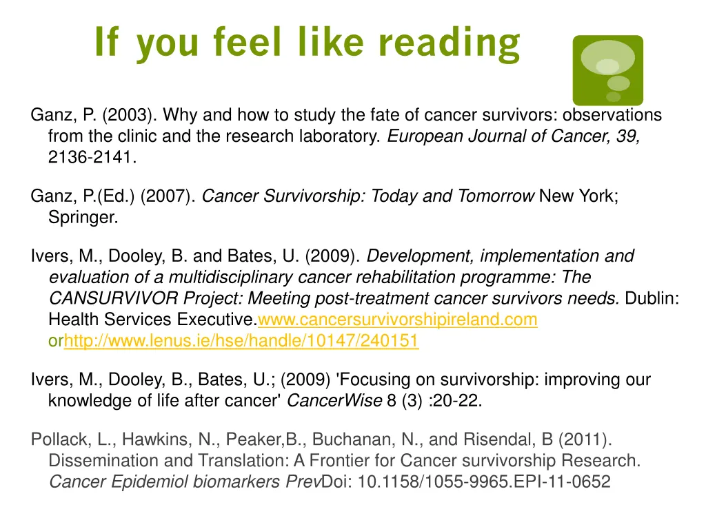 if you feel like reading