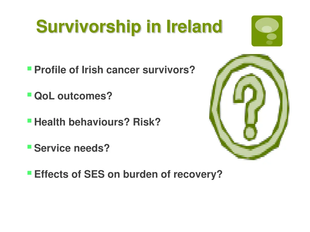 survivorship in ireland