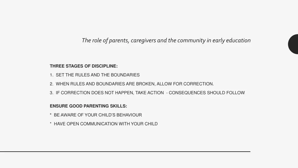the role of parents caregivers and the community 5