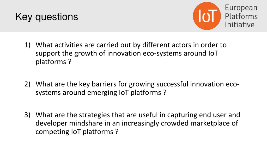 key questions