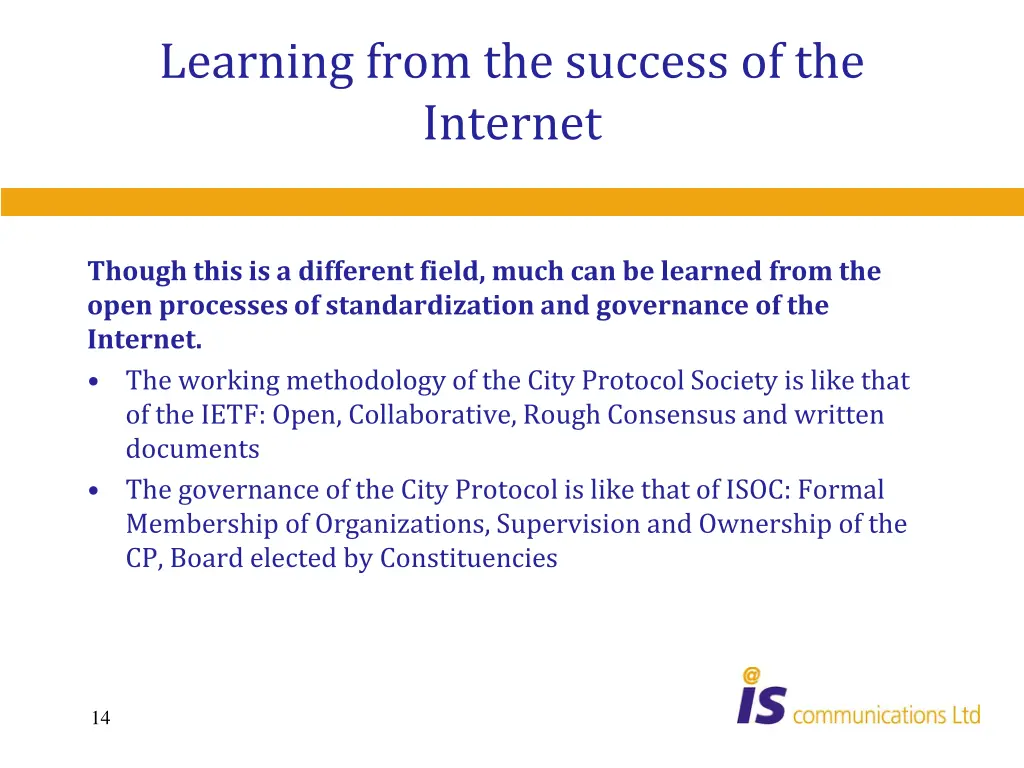 learning from the success of the internet