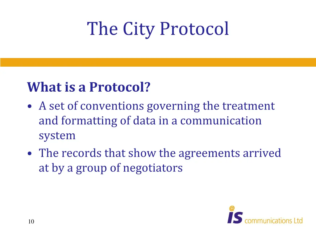 the city protocol