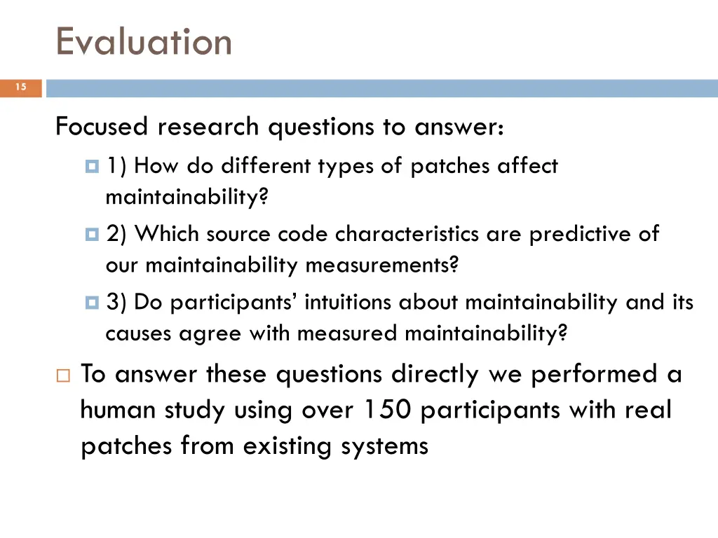 evaluation