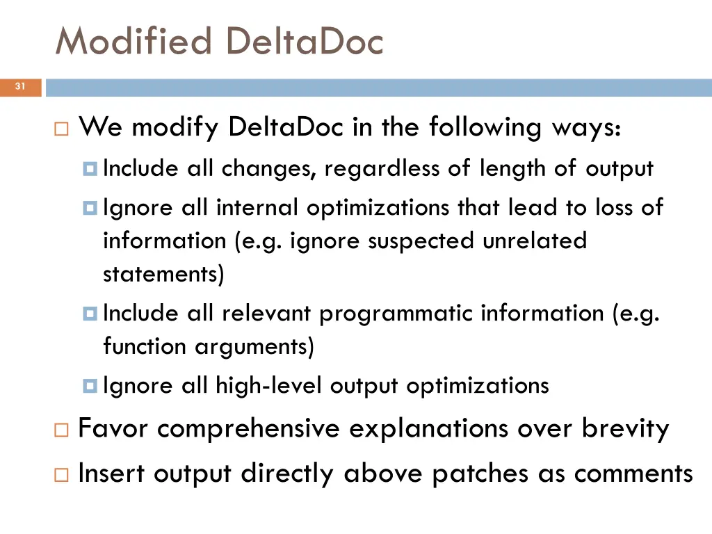 modified deltadoc