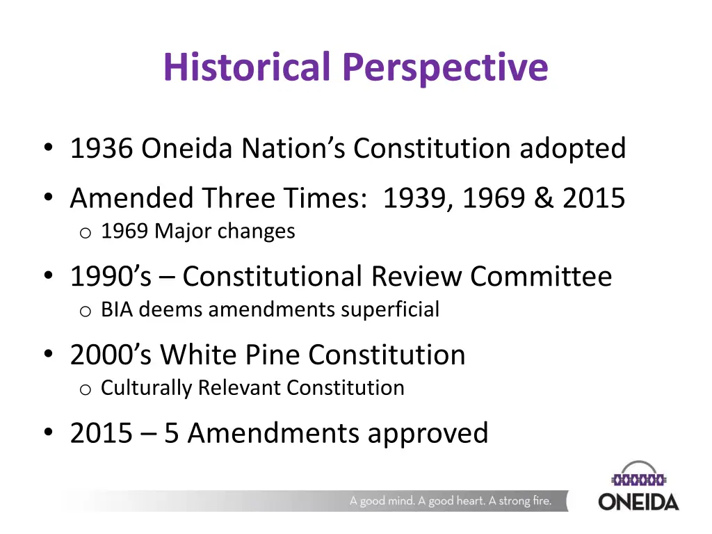 historical perspective