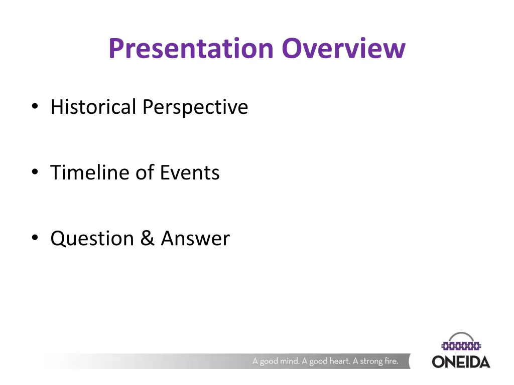 presentation overview