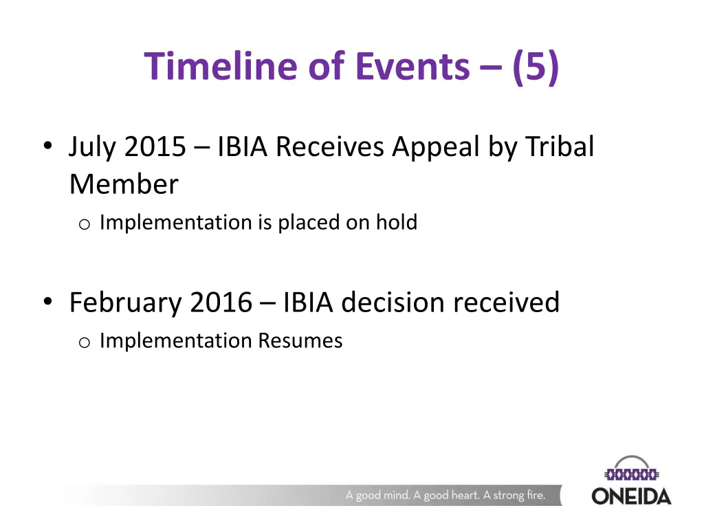 timeline of events 5