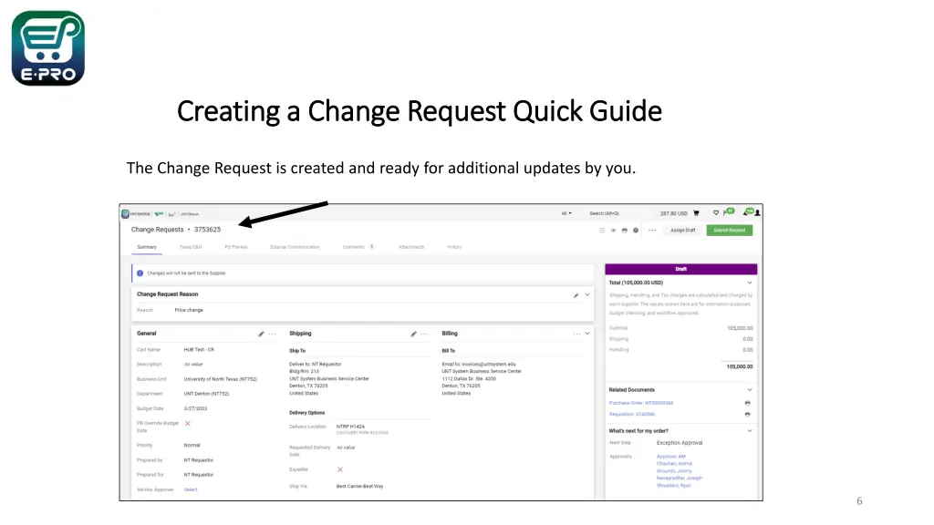 creating a change request quick guide creating 3