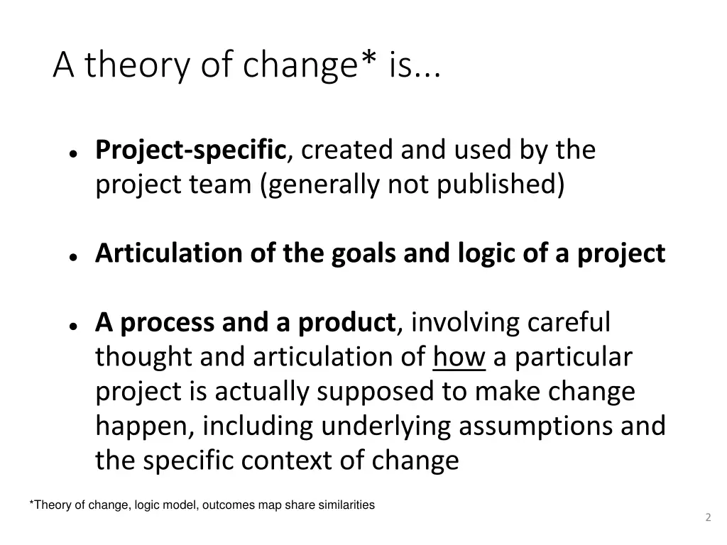 a theory of change is