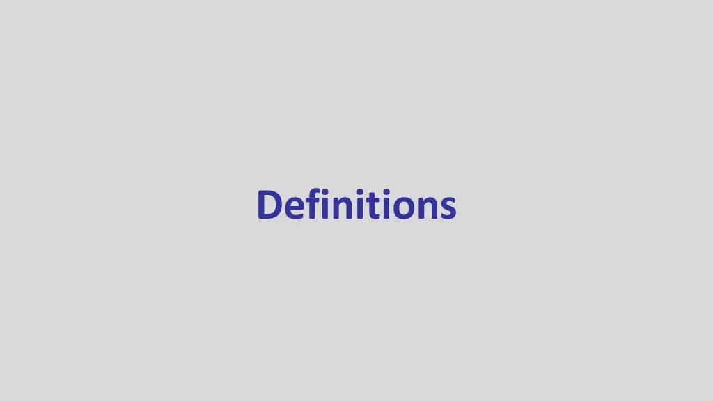 definitions