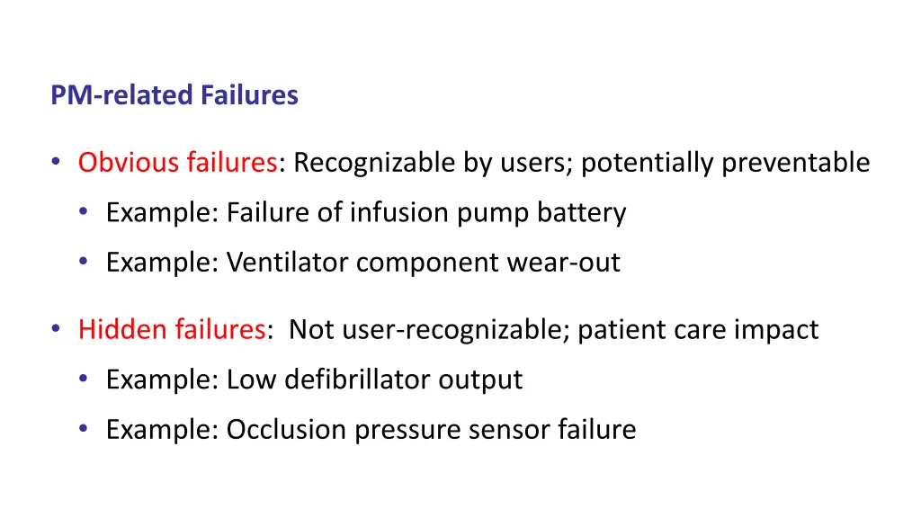 pm related failures