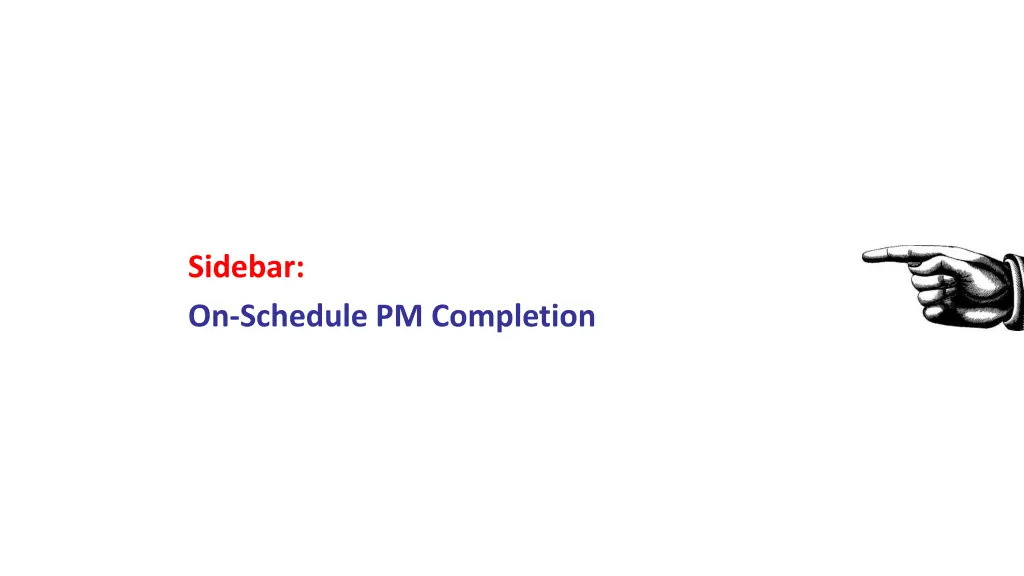 sidebar on schedule pm completion