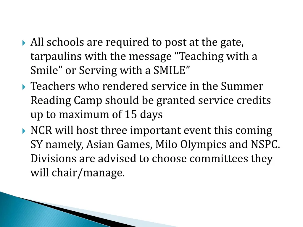 all schools are required to post at the gate