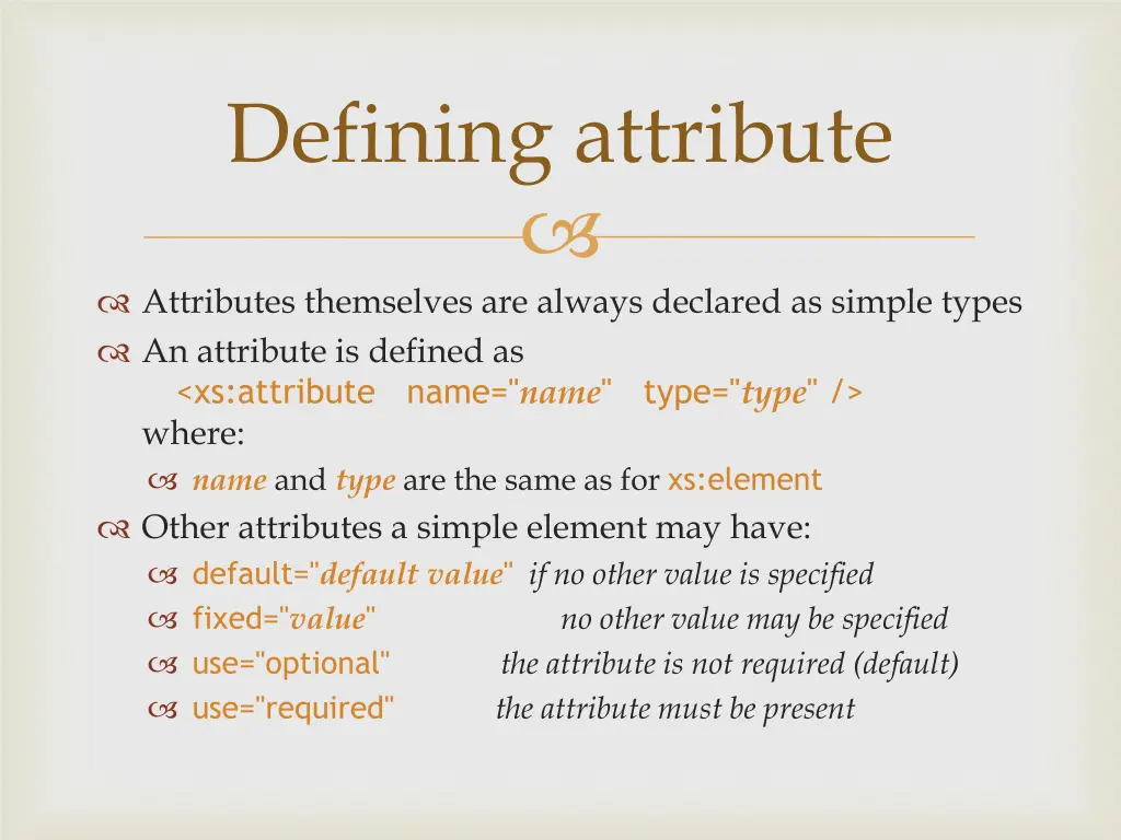 defining attribute