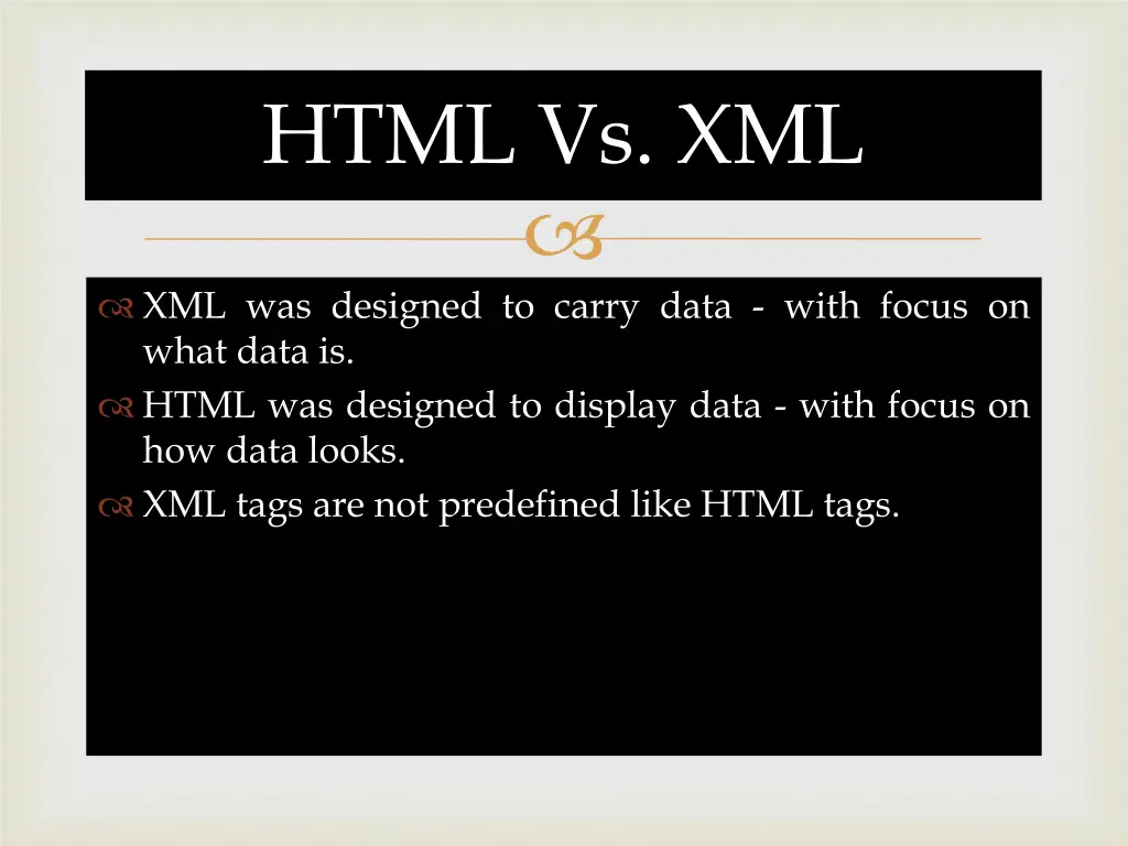 html vs xml