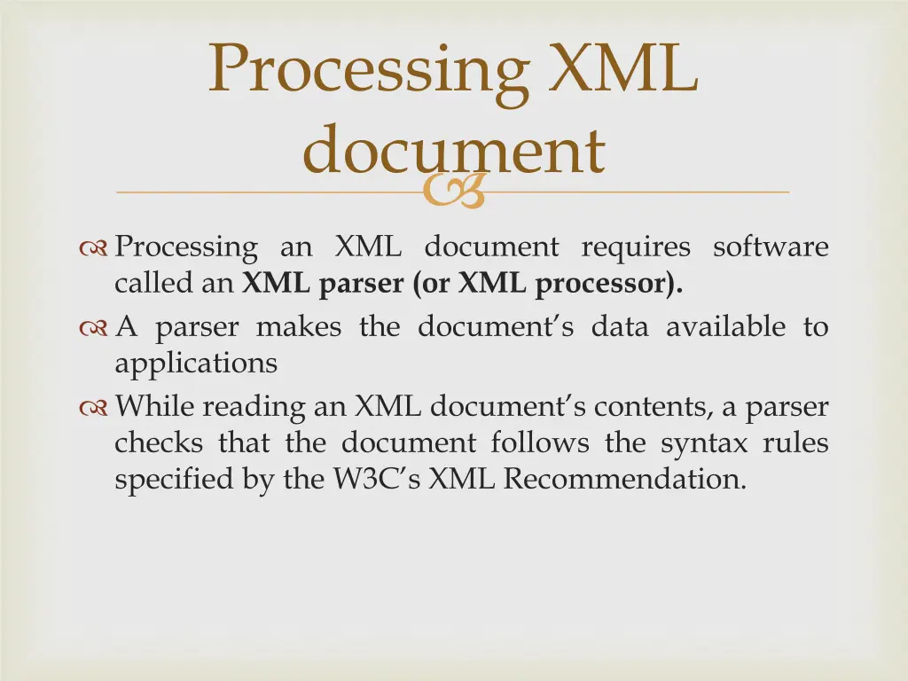processing xml document