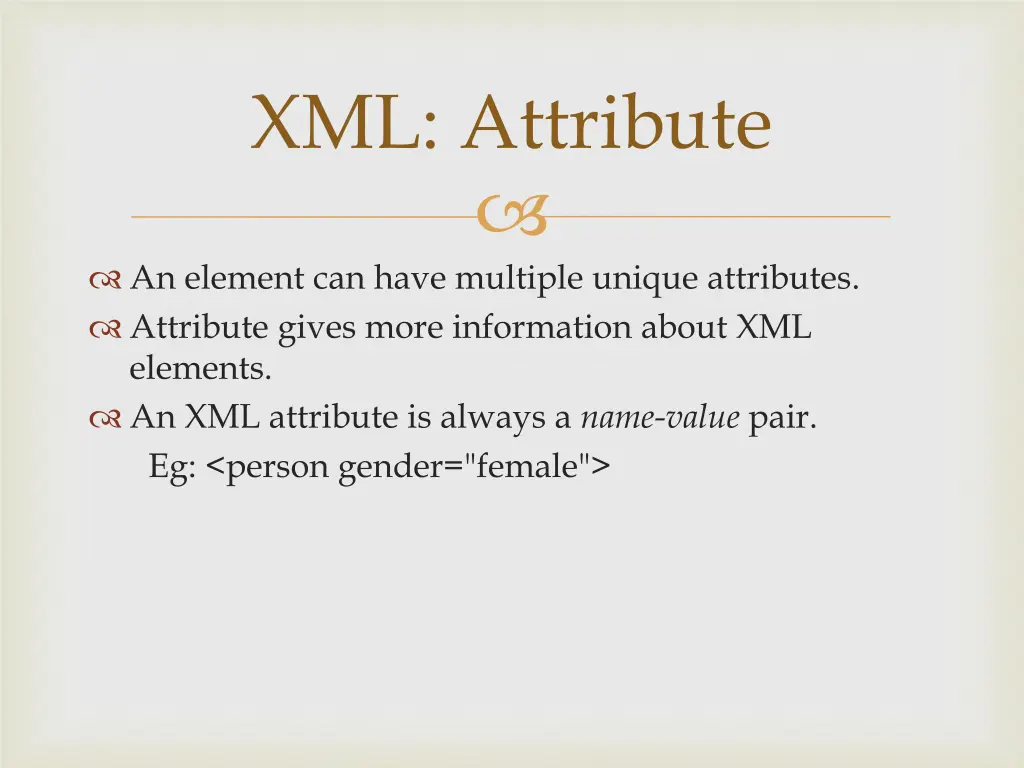 xml attribute
