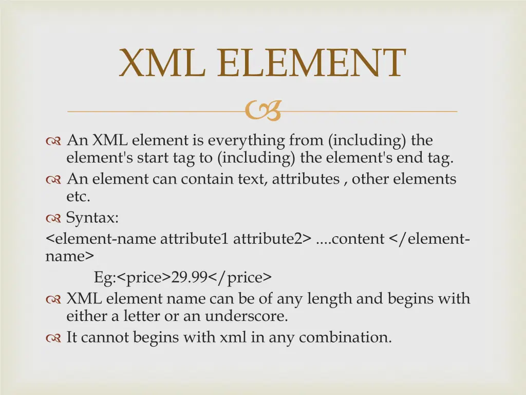 xml element