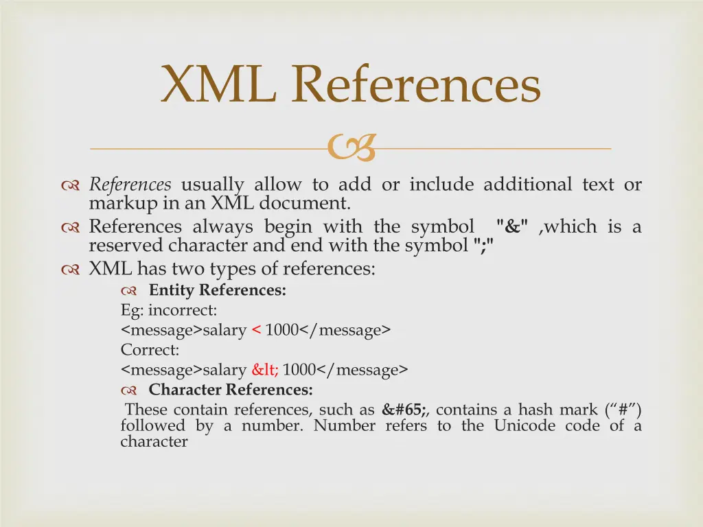 xml references