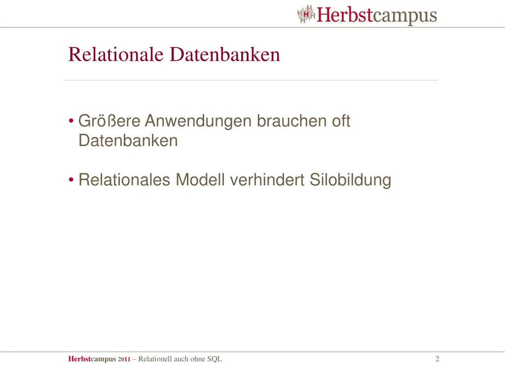 relationale datenbanken
