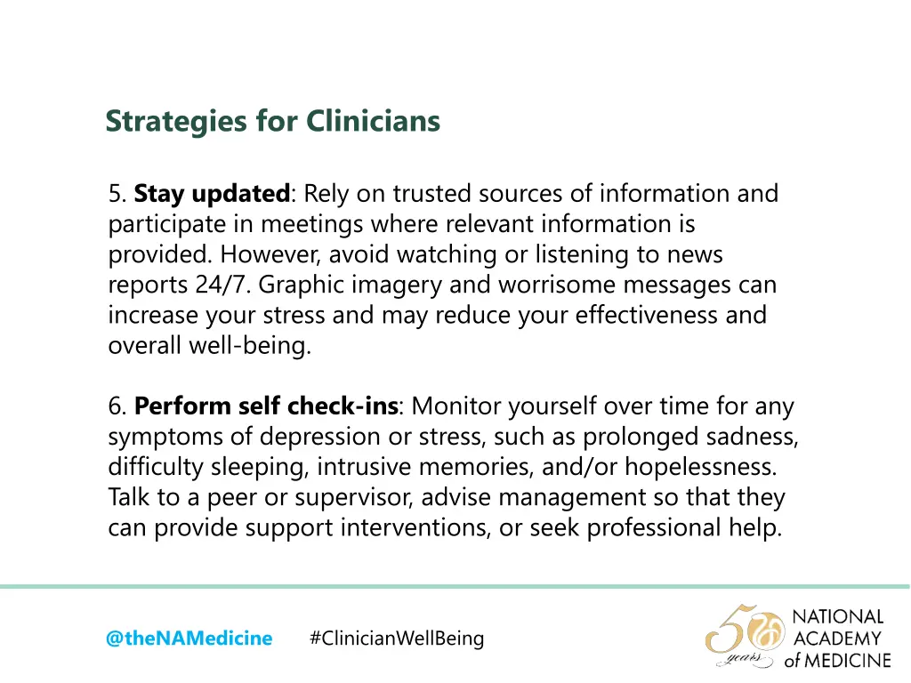 strategies for clinicians 2