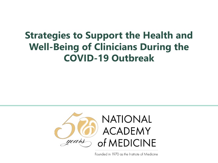 strategies to support the health and well being