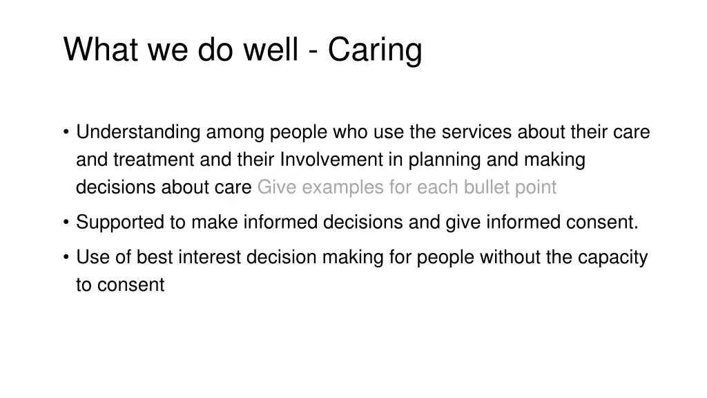 what we do well caring 1