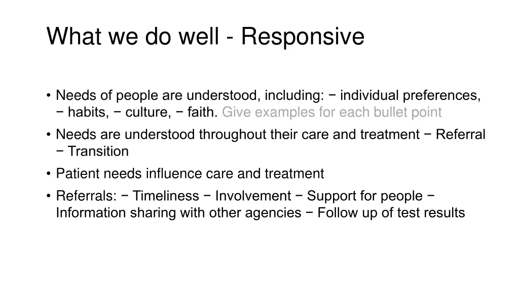 what we do well responsive 2