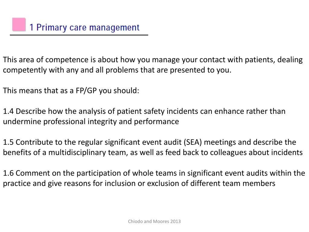 this area of competence is about how you manage 1
