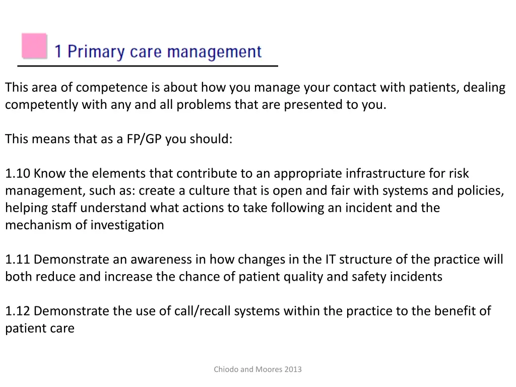this area of competence is about how you manage 3