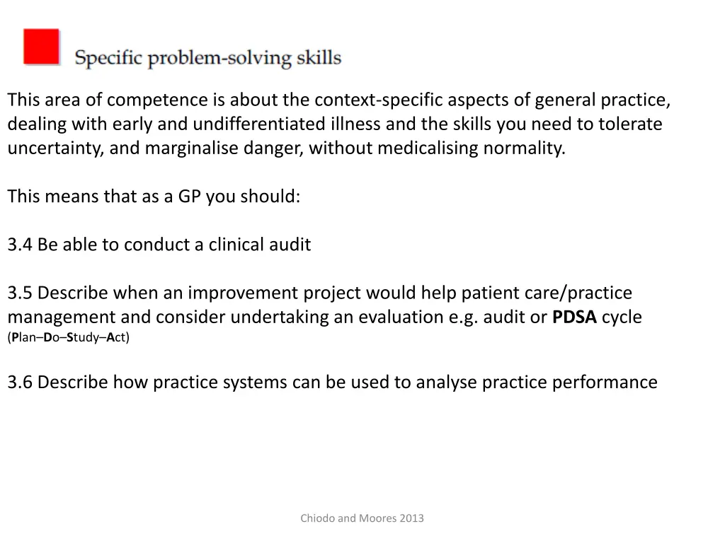 this area of competence is about the context 1