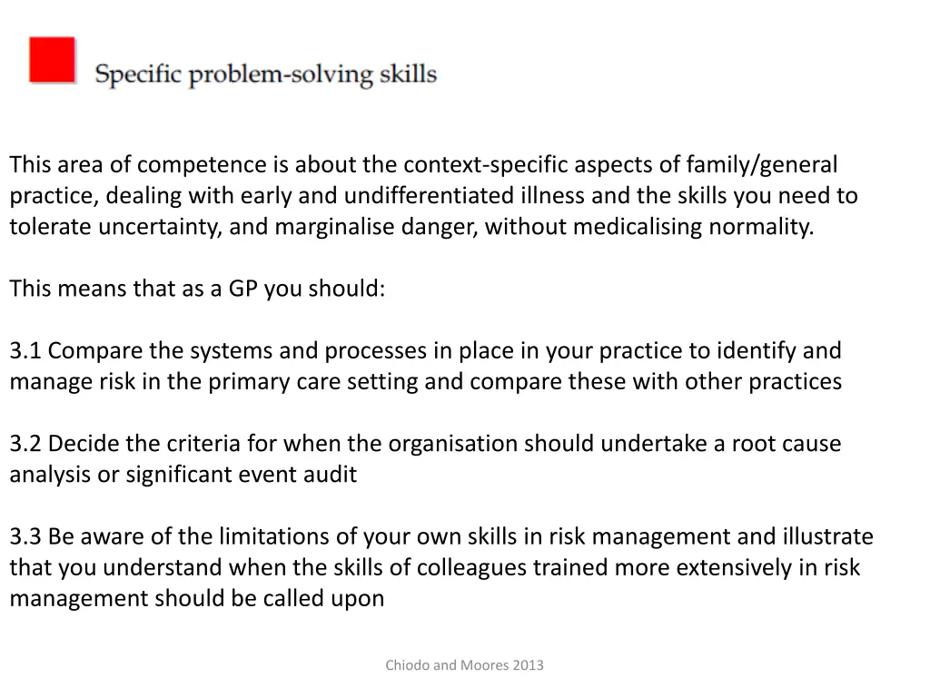 this area of competence is about the context