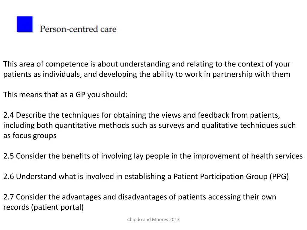 this area of competence is about understanding 1