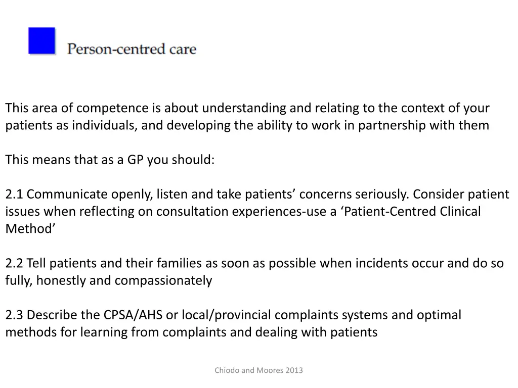 this area of competence is about understanding