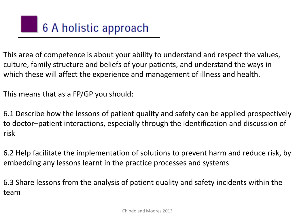 this area of competence is about your ability