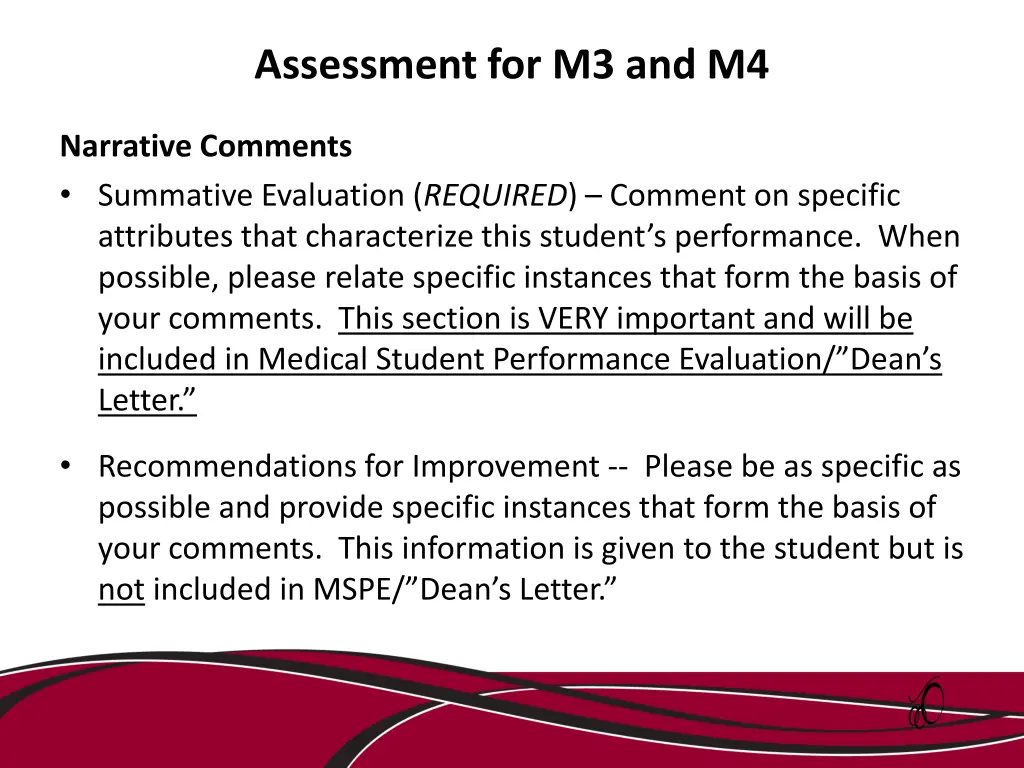 assessment for m3 and m4