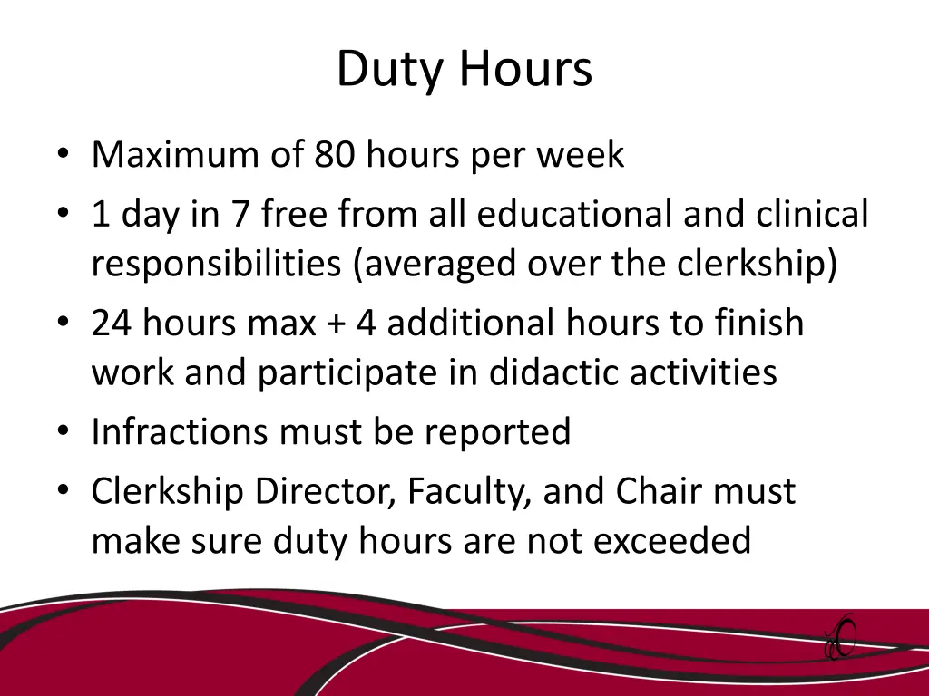 duty hours